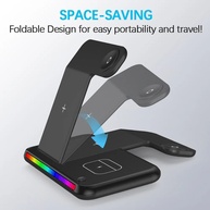 Carregador Sem Fio 4-em-1: Celular, Relógio e Fone - imagem 4