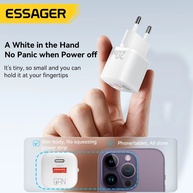 Carregador Essager 20W GaN: Turbo para seu iPhone! - imagem 4