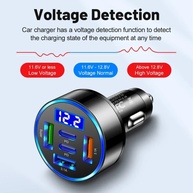 Carregador USB Veicular 66W: Carga Rápida e Monitoramento - imagem 4