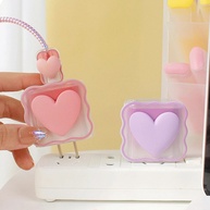 Protetor de Carregador Apple 18W/20W: Coração 3D + Organizador - imagem 2