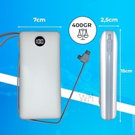Carregador Portátil Power Bank 20000mAh Turbo Universal com Display Digital - Branco Original - imagem 5