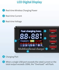 Carregador Rápido 100W: USB, Wireless e PD - imagem 4