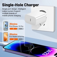 Carregador Rápido 20W USB-C: iPhone, Samsung e Mais! - imagem 1