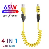 Carregador Rápido 65W 4 em 1: Cabo Retrátil USB-C - imagem 1