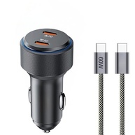 Carregador Veicular 60W Turbo USB-C: Duas Entradas, Carregamento Ultra Rápido e Compatibilidade Universal - imagem 2