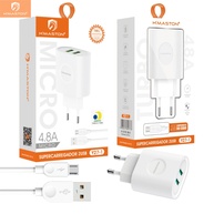 Carregador Turbo H'maston Y27: 2 USBs e 4.8A - imagem 1