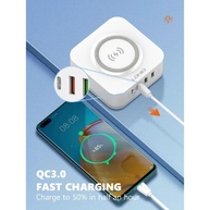 Carregador USB 4 Portas 32W: PD, QC3.0 e Wireless! - imagem 1