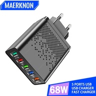 Carregador USB 68W: 5 Portas e Carga Rápida 3.0 - imagem 1