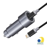 Carregador Veicular Turbo 20W USB-C/Lightning para iPhone 14, 13, 12, 11 - imagem 4