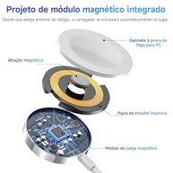 Cabo Carregador Magnético 2 em 1: Smartwatch + iPhone (Tipo-C e Lightning) - Carregue Tudo de Uma Vez! - imagem 5