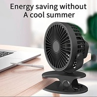 Mini Ventilador Portátil com Clipe Recarregável - 360° Silencioso para Carrinho, Viagem e Casa - imagem 5
