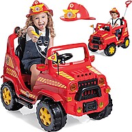 Carrinho de Passeio e Pedal Calesita Diipi Bombeiro Vermelho - imagem 1
