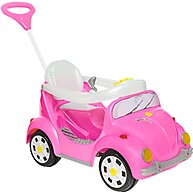 Carrinho Passeio Pedal Calesita 1300 Fusca 2 em 1 Pink: Divertido e Seguro - imagem 1