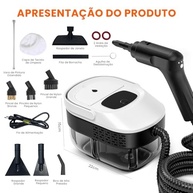 Vaporizador e Higienizador a Vapor 2500W - Limpador Portátil com Tanque 1600ml para Casa e Carro - imagem 3