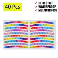 Adesivos Refletivos para Aro de Roda 7,6cm - 40 Peças Arco-Íris para Moto, Carro e Bike - imagem 4