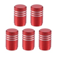 5 Tampas de Válvula de Pneu Alumínio Vermelho - Proteção Premium para Carro, Caminhão e Bicicleta - imagem 2