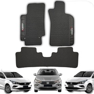 Tapete Emborrachado Cronos 3 Peças 2017-2025 Lanzi: Proteção e Estilo para Seu Carro - imagem 1