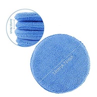 GOWENIC 10 Pçs Azul Redondo Macio Microfibra Carro Cera Aplicador Almofadas Polimento Esponjas para Acessórios de Depilação de Carro (Azul) - imagem 4