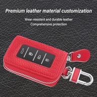 Capa de chaveiro de carro, capa de chaveiro estilo minimalista com chaveiro e mosquetão, suporte de chaveiro inteligente de couro universal - imagem 4