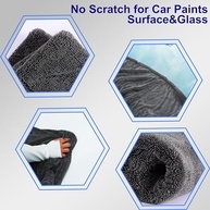 Toalha de Secagem de Carro Amooca Premium 1200 GSM - Microfibra Ultra Absorvente 61x89 cm - imagem 5