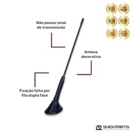Antena Decorativa Teto Carro Universal 270mm - Estilo e Personalidade - imagem 5