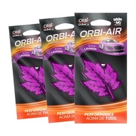 Kit 3 Aromatizantes Orbi Folha Perfumada Lavanda Roxa - Frescor Duradouro para Seu Carro e Ambientes - imagem 1