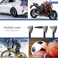 Mini Compressor de Ar Portátil: Bomba Essencial para Bike, Carro e Bolas (Cinza/Preto) - imagem 3