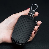 Capa de couro para chave de carro, capa de chave para chaveiro de carro, porta-chaves de carro, capa para chave automática, unissex, masculina e feminina - imagem 2