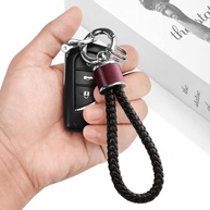 Tukellen Chaveiro de trama de couro adequado para carro chaveiro presente mulher, com anel em D rotativo de 360 graus e chave de fenda - imagem 3