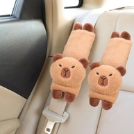 Kit 2 Capas de Cinto de Segurança Capivara Fofa - Conforto e Estilo para Seu Carro - imagem 1