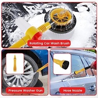 Kit Escova Rotativa 360° para Lavagem de Carro com Espuma e Cabo Extensor - Limpeza Profissional Sem Esforço - imagem 4