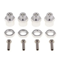Expanda Seu Carro RC 1/10: Cubo de Roda Extensor 12mm Prata para Performance Superior - imagem 2