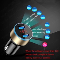 Carregador de Carro 4.8A com Display LED - imagem 2