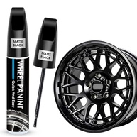 Kit de Reparo de Aros Pretos Foscos - Tinta de Retoque para Rodas de Carro - imagem 1