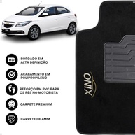 Tapete Carpete Onix 2012-2018 Preto Bordado: Proteção e Estilo para Seu Carro - imagem 4