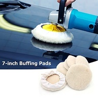 Kit com 6 Almofadas de Polimento 7 Polegadas - Lã Macia para Buffer e Enceramento de Carro - imagem 3