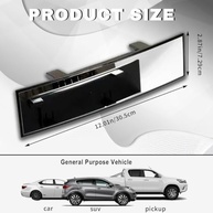 Espelho Retrovisor Panorâmico Universal 30.5cm: Visão Ampla e Antirreflexo para Seu Carro - imagem 3