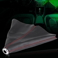 Bota de Câmbio Universal Preta com Costura Vermelha: Toque Esportivo e Elegância para Seu Carro - imagem 1