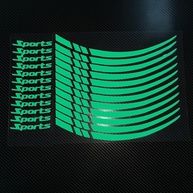 Adesivos Refletivos Verde para Cubos de Roda de Carro | Segurança e Estilo | Fácil Instalação - imagem 1