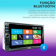Central Multimídia MP5 7" 2DIN: Espelhamento iOS/Android, Bluetooth e USB - Seu Carro Conectado! - imagem 4