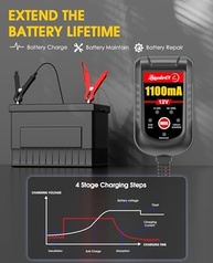 Carregador Inteligente 12V 1100mA: Mantenha Baterias de Carro, Moto e Mais Sempre Prontas! - imagem 4