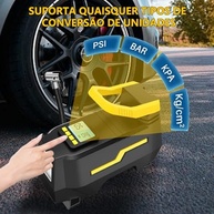 Compressor de Ar Portátil 12V AC/DC Duplo Pistão: Inflador Inteligente para Carro, Moto e Casa - imagem 5