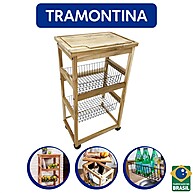 Carro Multiuso Teca Tramontina para Churrasco: Prático e Estiloso - imagem 1
