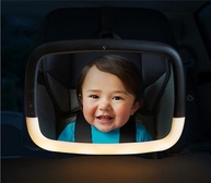 Espelho Retrovisor com Luz Noturna LED para Carro - Visão Clara e Segura à Noite - imagem 3