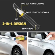 Tinta de retoque cinza para retoque de carro, pintura reparadora, pintura para carros, 2 em 1, caneta automotiva de 0,4 Fl Oz secagem rápida, fácil de usar - imagem 3