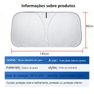 Quebra Sol Universal para Parabrisa: Proteção UV e Conforto Térmico para Seu Carro - imagem 4