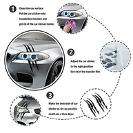 Adesivos Garra para Carro: Personalize Faróis, Capô e Mais (2 Peças - Preto) - imagem 4