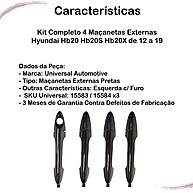 Kit 4 Maçanetas Externas HB20: Complete o Visual do Seu Carro - imagem 2
