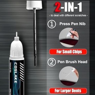 Tinta de Retoque para Carro Toyota - Cor Pérola Wind Chill (089) + 2PS - Kit Reparo de Arranhões com Caneta e Pincel Fino - imagem 4