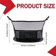 Organizador de Carro Universal: Suporte de Bolsa e Rede Entre Assentos - imagem 3